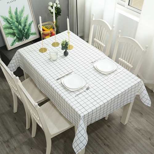 居家北欧台布现代简约风格桌布水果防烫防水防油免洗PVC格子桌布